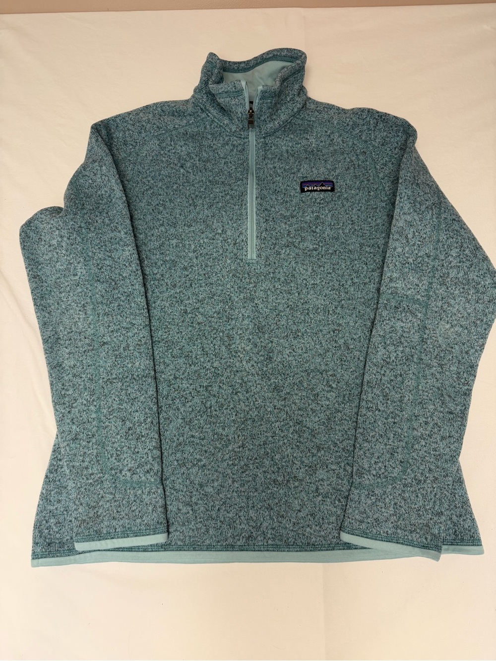 Patagonia 1/4 Zip Pullover Sea Foam Blue Gray Size Large